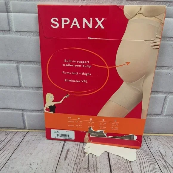 Spanx Mama Short Shaping Bare Size A Firms & Support~Eliminates VPL~New - Picture 3 of 7
